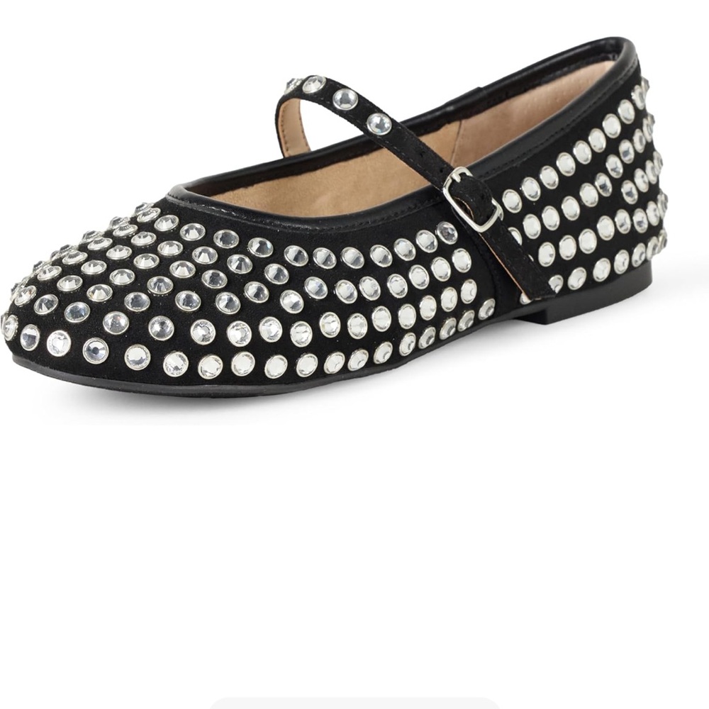 Black Studded Mary Jane Shoes (Amazon The Drop brand)